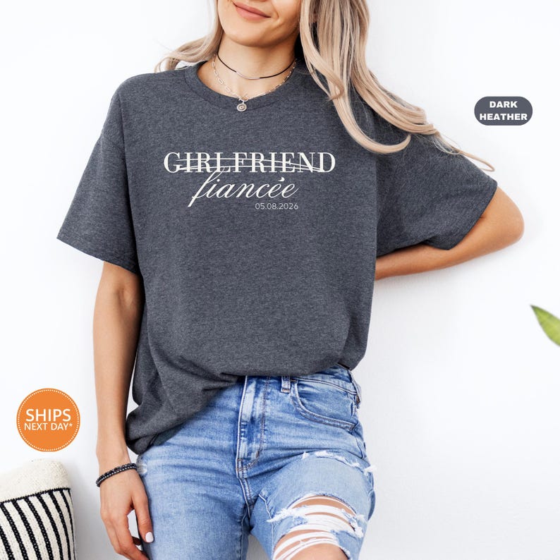 Custom Fiance Fiancee Shirts, Engagement Couple Tee, Future Mr and Mrs Gift Idea image 5