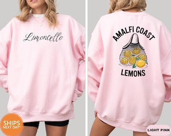 Amalfi Coast Sweatshirt | Italian Crewneck | Italian Gifts | Lemon Hoodie | Italian Market Limoncello Sweater | La Dolce Vita | Summer Gift