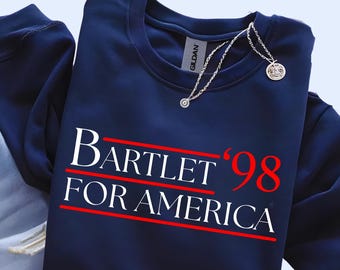 Sudadera Bartlet for America 1998, sudadera con capucha de la campaña del Ala Oeste, regalo del 4 de julio