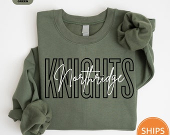 Custom Mascot Sweatshirt | Personalized School Sweatshirt | Custom Text Sweater | School Logo Shirt | Team Mascot Shirt | School Sweatshirt