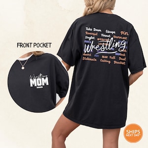 Custom Wrestling Tshirt | Comfort Colors Wrestling Mom Shirt | Wrestler Shirt | Wrestling Tee | Sports Mom Shirt | Proud Wrestling Mom Shirt