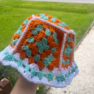 Miami Dolphins NFL Football Team handmade crochet Bucket Hat
