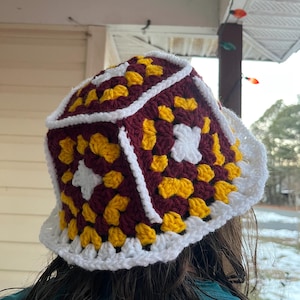 Washington Commanders NFL Football Team handmade crochet Bucket Hat