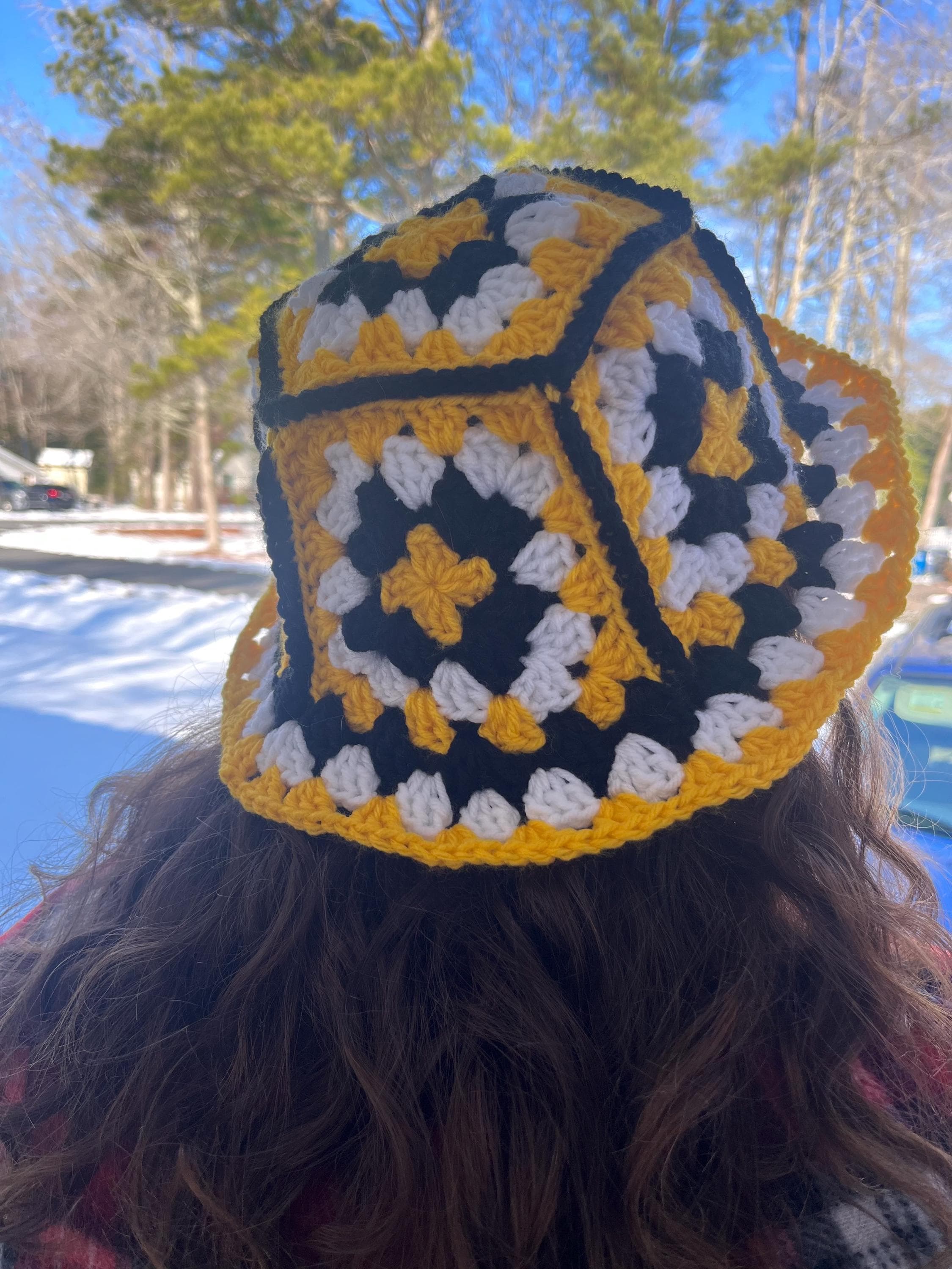 Steelers Crochet Bucket Hat Draft day! Time to prep for next season! Crochet Plaid  main image 4