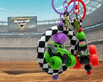 Custom Monster Jam Keychain | Personalized Monster Truck Charm
