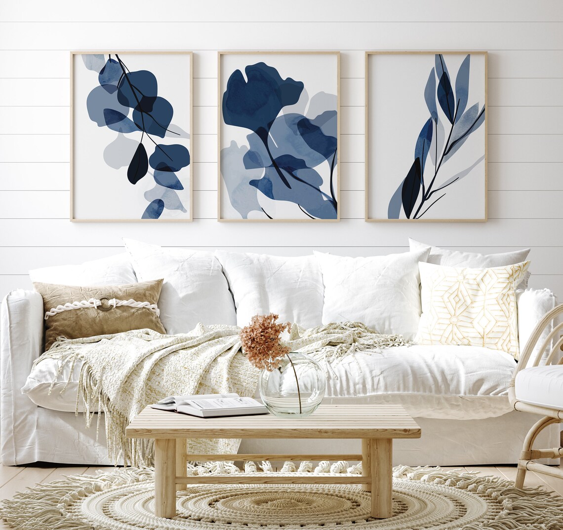 Botanical Wall Art Prints 3 Panel SET 'bohemian Botanicals Set' Home ...
