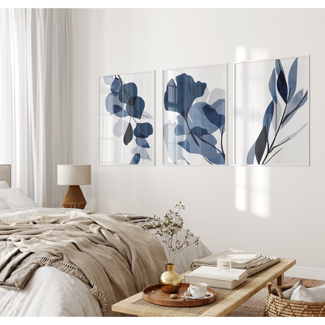 Botanical Wall Art Prints 3 Panel SET 'bohemian Botanicals - Etsy