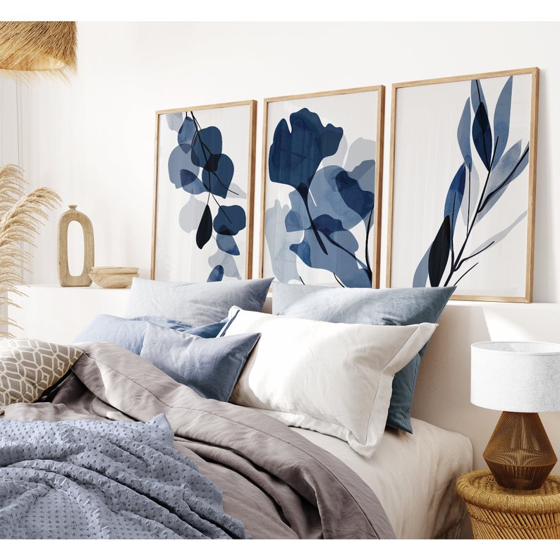 Botanical Wall Art Prints 3 Panel SET 'bohemian Botanicals Set' Home ...