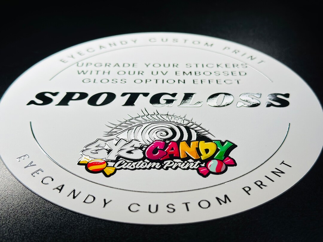 Custom Die Cut Stickers UV Spot Gloss Embossed Lamination Premium Vinyl ...