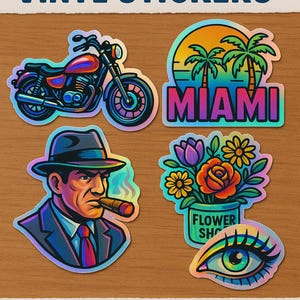 Custom Holographic Stickers - Rainbow Die Cut Vinyl - Turn Your Design Turned Into Stickers - Waterproof -Scratch Resistant - Fast Shipping