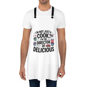 Director of Delicious Apron | Funny Cooking Gift for Chefs, Kitchen Decor, Cooking Enthusiast, Culinary Arts, Birthday Gift