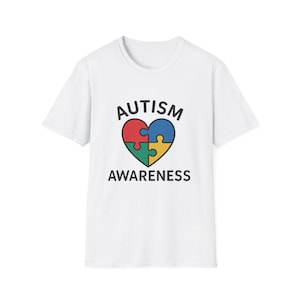 Autism Awareness Unisex Softstyle T-Shirt, Neurodiversity Support Tee, Acceptance & Inclusion Shirt, Sensory Friendly Clothing, Autism Dad