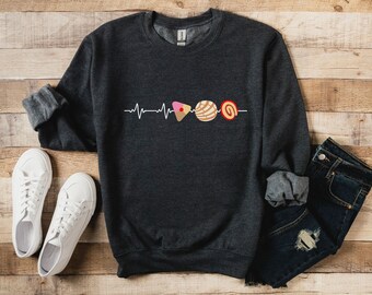 Pan Dulce Heartbeat Sweatshirt | Amor | Valentine's Day | Gift | Latina | Mexican Food | Cafecito | Panaderia
