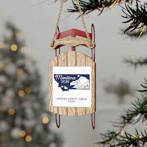 Montana Ornament, Montana Christmas Ornament, Custom State Ornaments, Personalized Montana Ornament