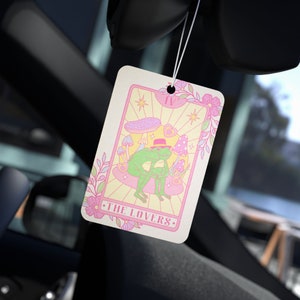 The Lovers Frog Air Freshner, Frog Car Air Freshener, Cute Frog Air Freshner, Car Charm, Tarot Card Freshner