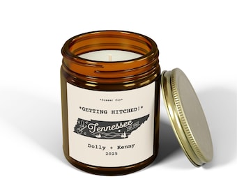 Personalized Tennessee Candle, Custom Text, Nashville Gift