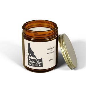 Idaho Candle, Custom Wedding Favors, Cozy Home Decor, Unique Gifts for Her, Personalized Candle, Custom Candle