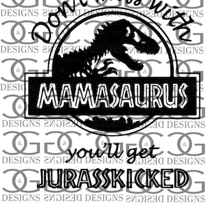 Mamasaurus SVG & PNG For T-Shirts, decals etc.