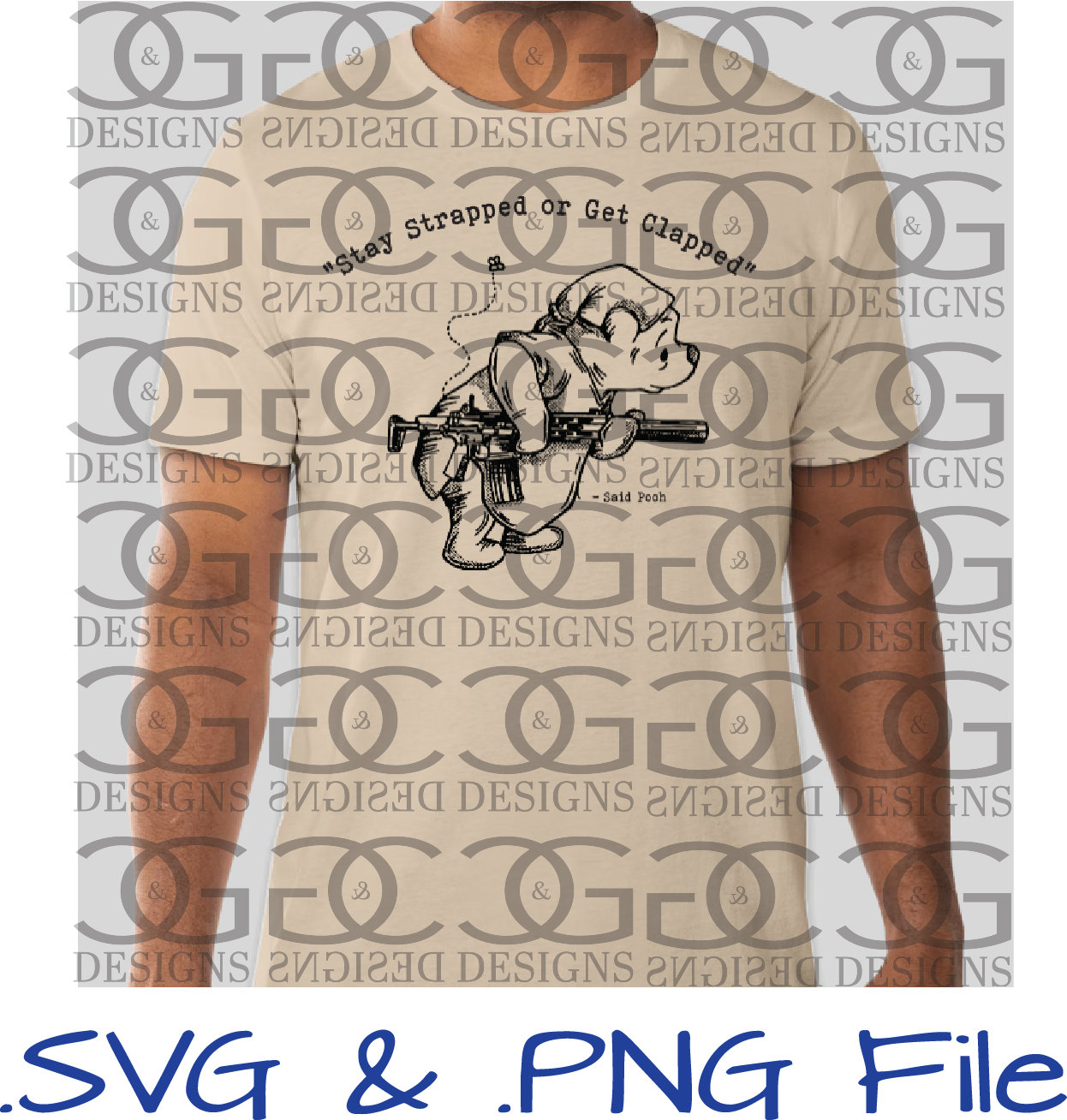 Stay Strapped or Get Clapped Tシャツ　ブーさん il_340x270.6275155143_l3pg.jpg