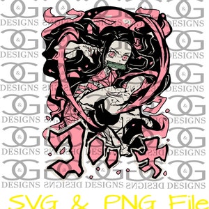 Demon Girl SVG & PNG For T-Shirts etc.