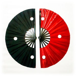 Fandles Tai Chi Flow Arts Fans with Holes