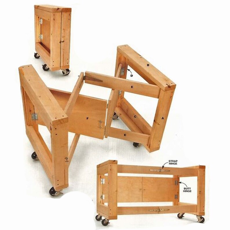 Folding Workbench Plans Folding Craft Table Plan DIY Compact Etsy Canada