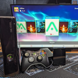 XBox 360S RGH3 Trinity Aurora Dashlaunch XellReloaded** Bundle|60GB/1TB/ Controller/Netzteil