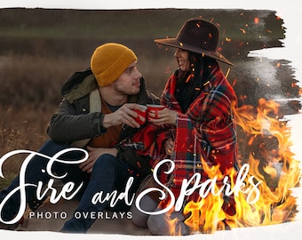 Fire and Sparks JPG photoshop overlays