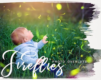 Realistic Fireflies JPG photoshop overlays