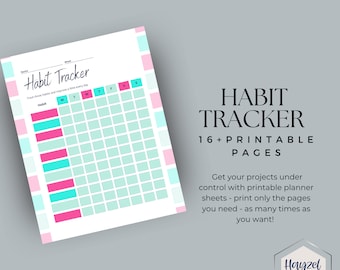 Daily Habit Tracker - Track Your Habits and Improve Your Life  | Daily Tracker | A4 | Habit Tracker Template | Digital Habit Tracker
