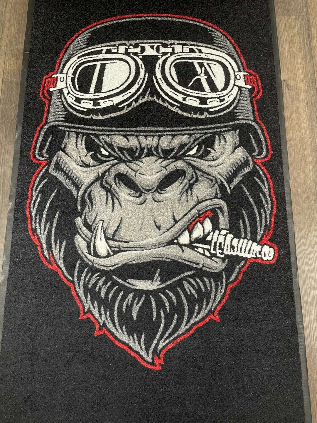 Large Motorcycle Garage Mat Cruiser Harley Davidson Rubber Etsy
