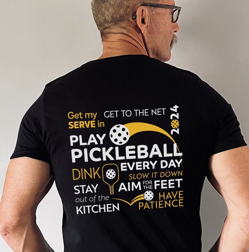 T-shirt Let's Talk About Pickleball - Tee Shirt Humoristique Manches Courtes - Taille S à 3XL - Neuf