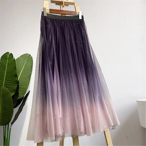 Buy Ombre Pleated Skirt Online In India Etsy India