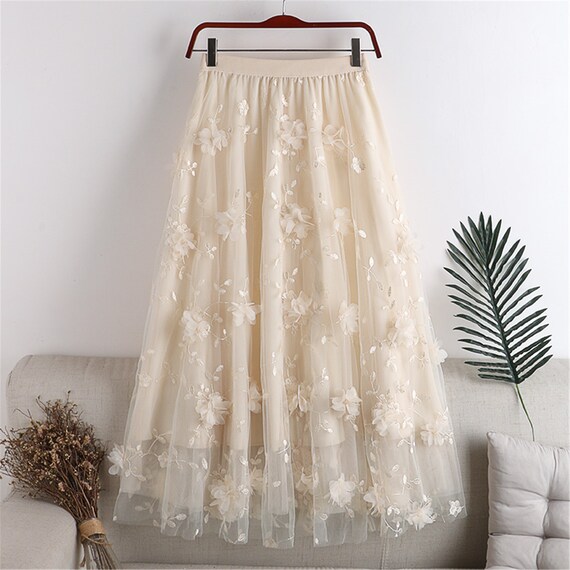 Tulle maxi best sale skirt 3d