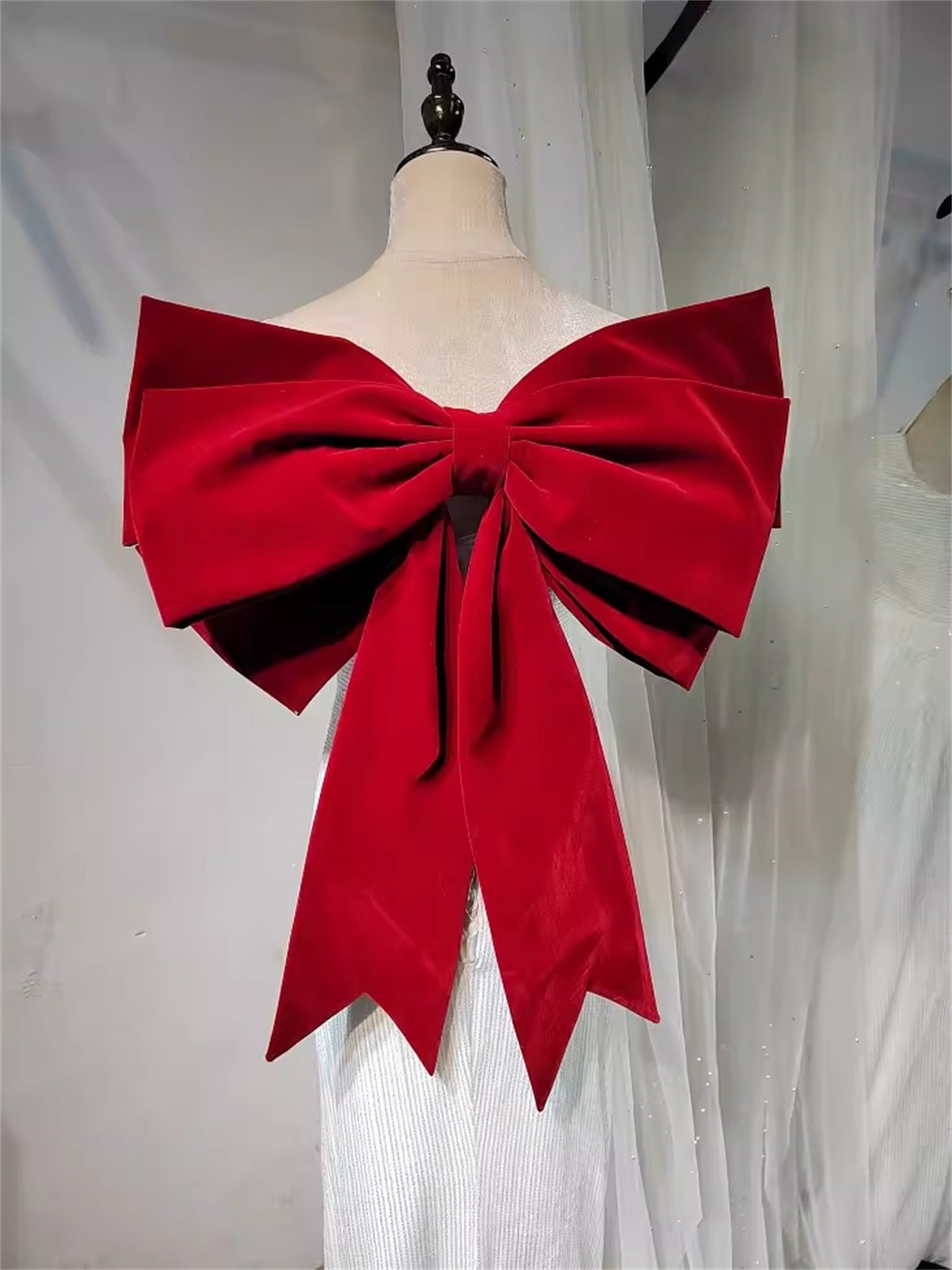 Large Red Velvet Bow Wedding Dress Prom Dress Bow Detachable Bow for Bridal  Dress, Wedding Accessory Custom Color Bow - Etsy