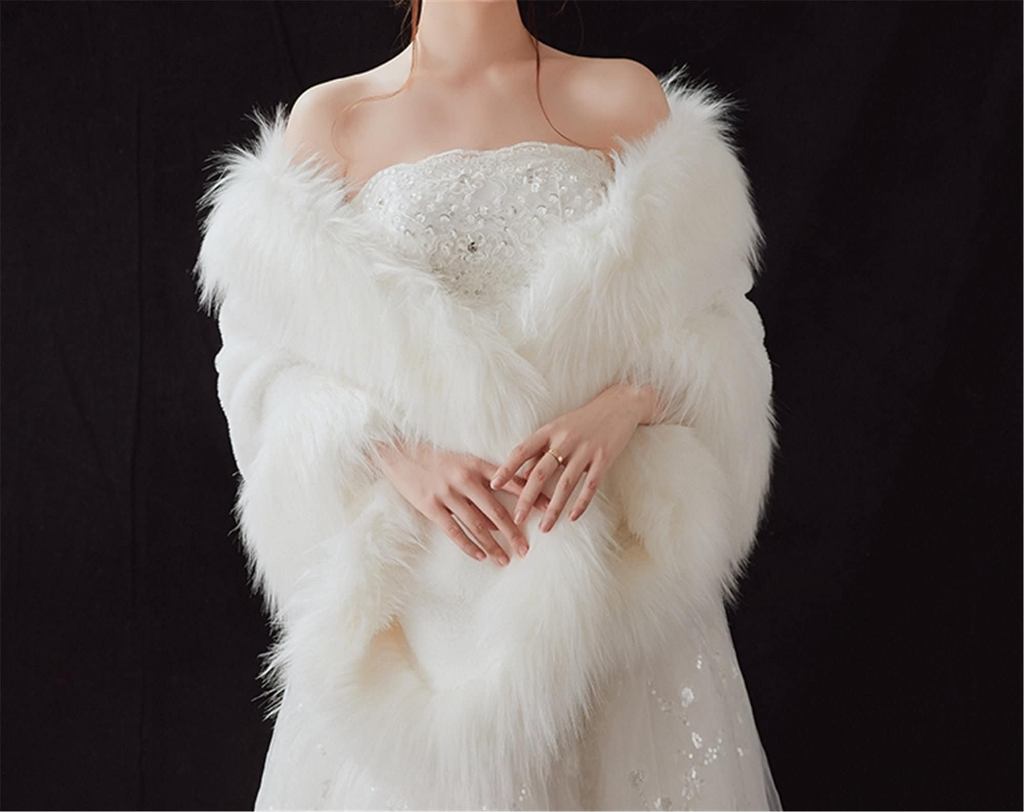 Faux Fur Premium 1.5 Pile Shag Pure White Luxury Faux Bridal Fur Fabric by  the Yard (