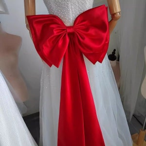 2pcs Chic Solid Color Ribbed Bow Dress main image 1