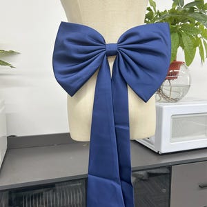 Beige & Navy Blue Bow set