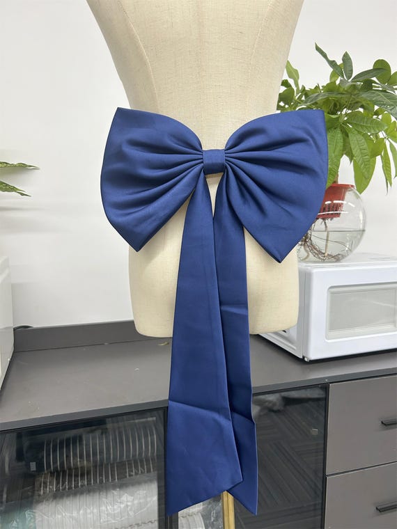 Navy Blue Satin Bow Taffeta Bow Wedding Dress Bow Detachable Bow for Bridal  Dress, Wedding Accessory Custom Color Bow - Etsy
