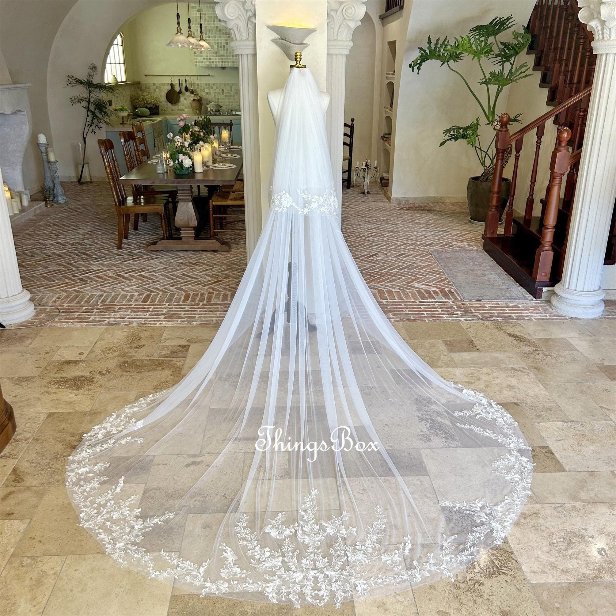 Rose design on the edges with sequins. Cathedral size 118” with wider edges. 118 main image 3