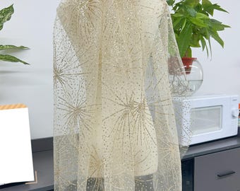 Gold Sequins Bridal Veil, Gold Glittering Wedding Veil, Gold Veil Elbow Fingertip Veil, Sparkling Wedding Veil, Custom Length