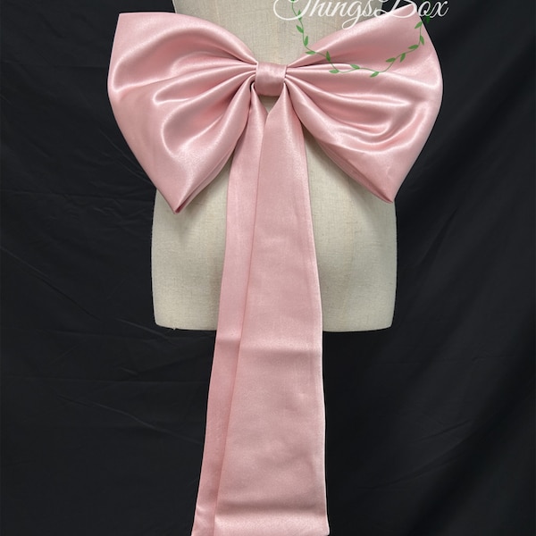 Pink Blue White Satin Bow Taffeta Bow Wedding Dress Bow Detachable Bow for Bridal Dress, Wedding Accessory Custom Color Bow