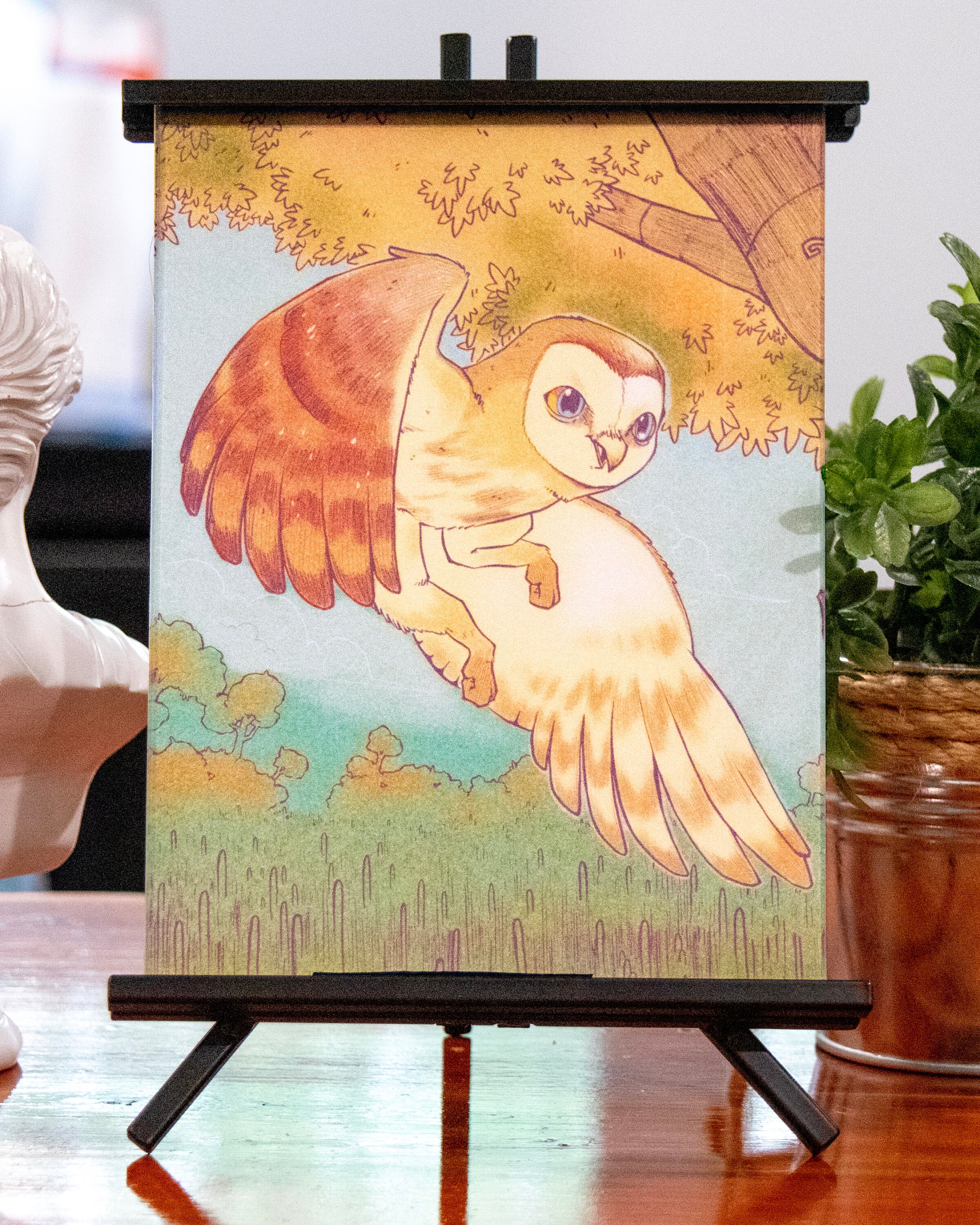 Ms. Owl - Children's Illustration Digital Mini Print - 5" x 7"