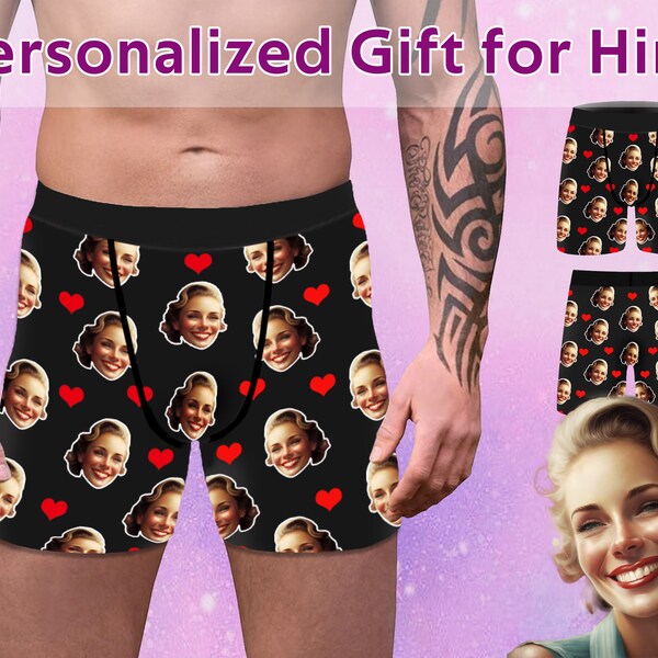 Custom Boxers With Face Etsy
