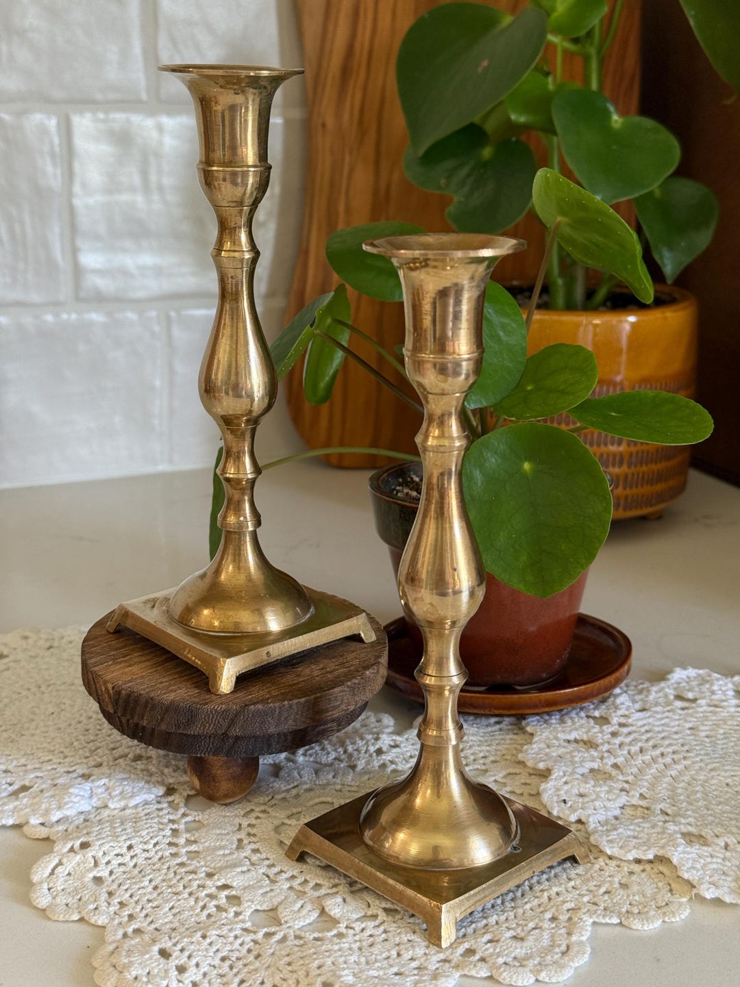 Vintage Brass Candlestick Holders – Set of 2 - Etsy
