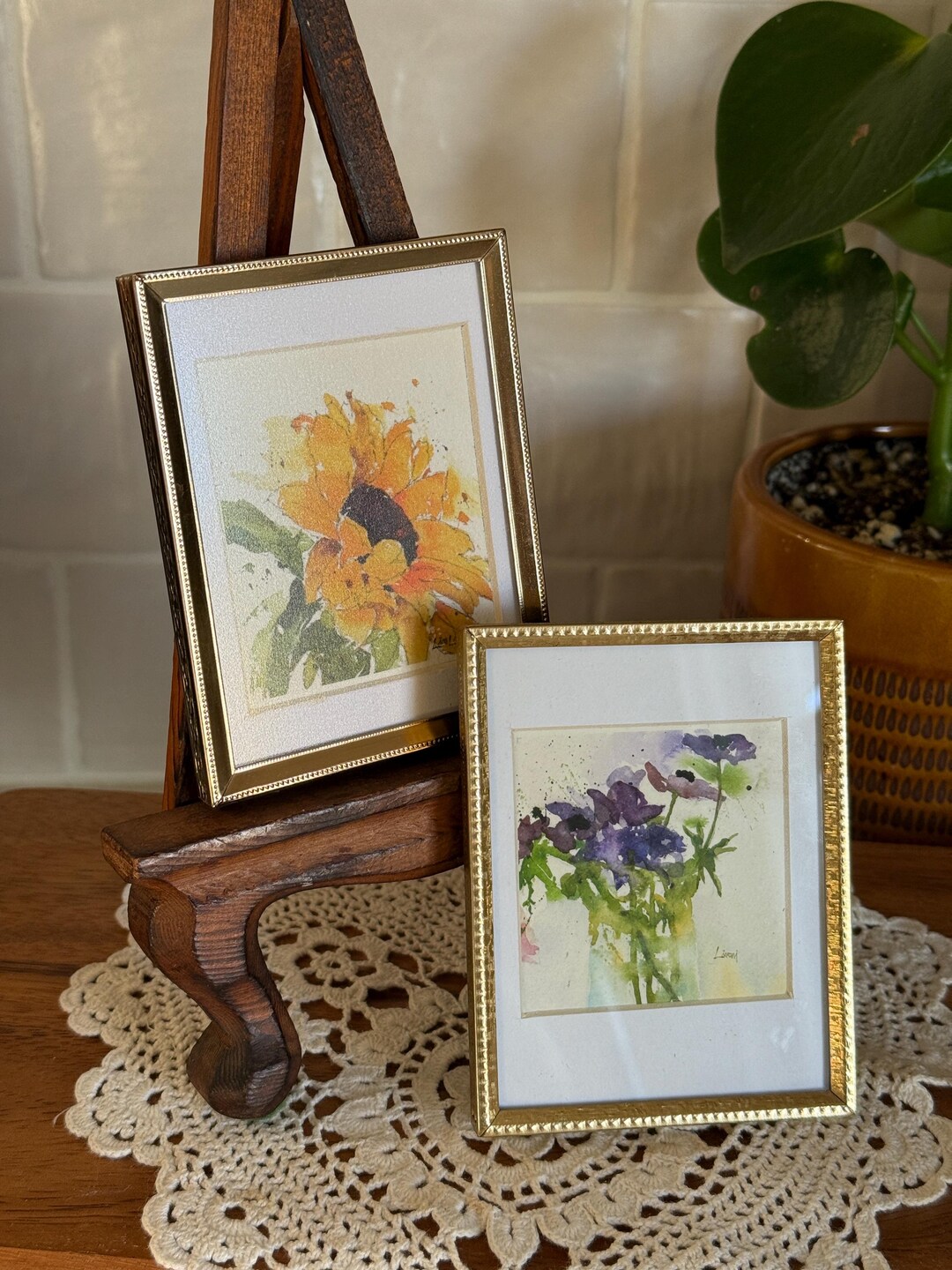 Vintage Gold Tone Picture Frames Set of 2 - Etsy