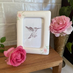 Vintage 1970s Ceramic Picture Frames – Floral Cottagecore Decor