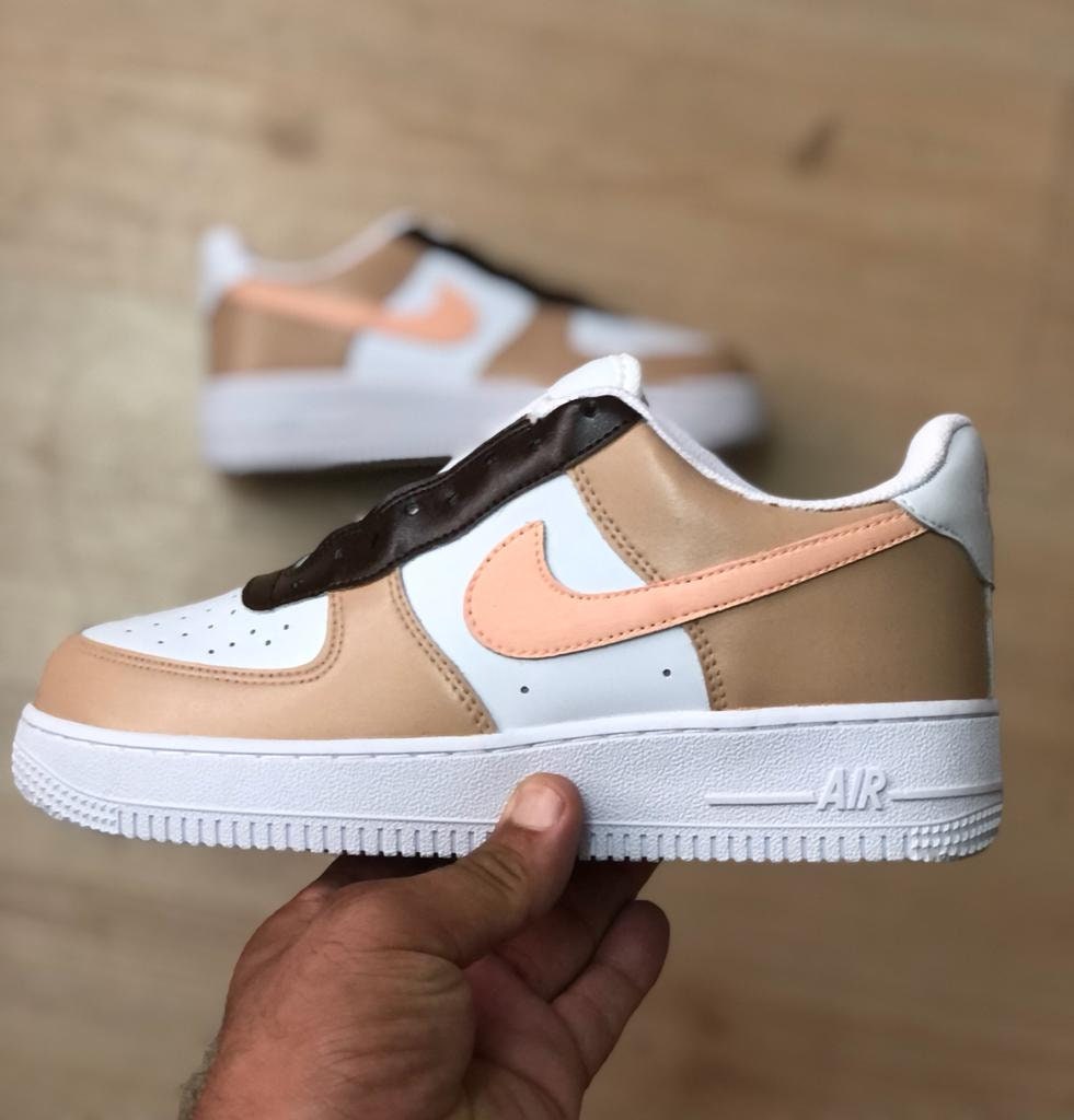 Custom af1 LV logo brown and tan : r/Customsneakers