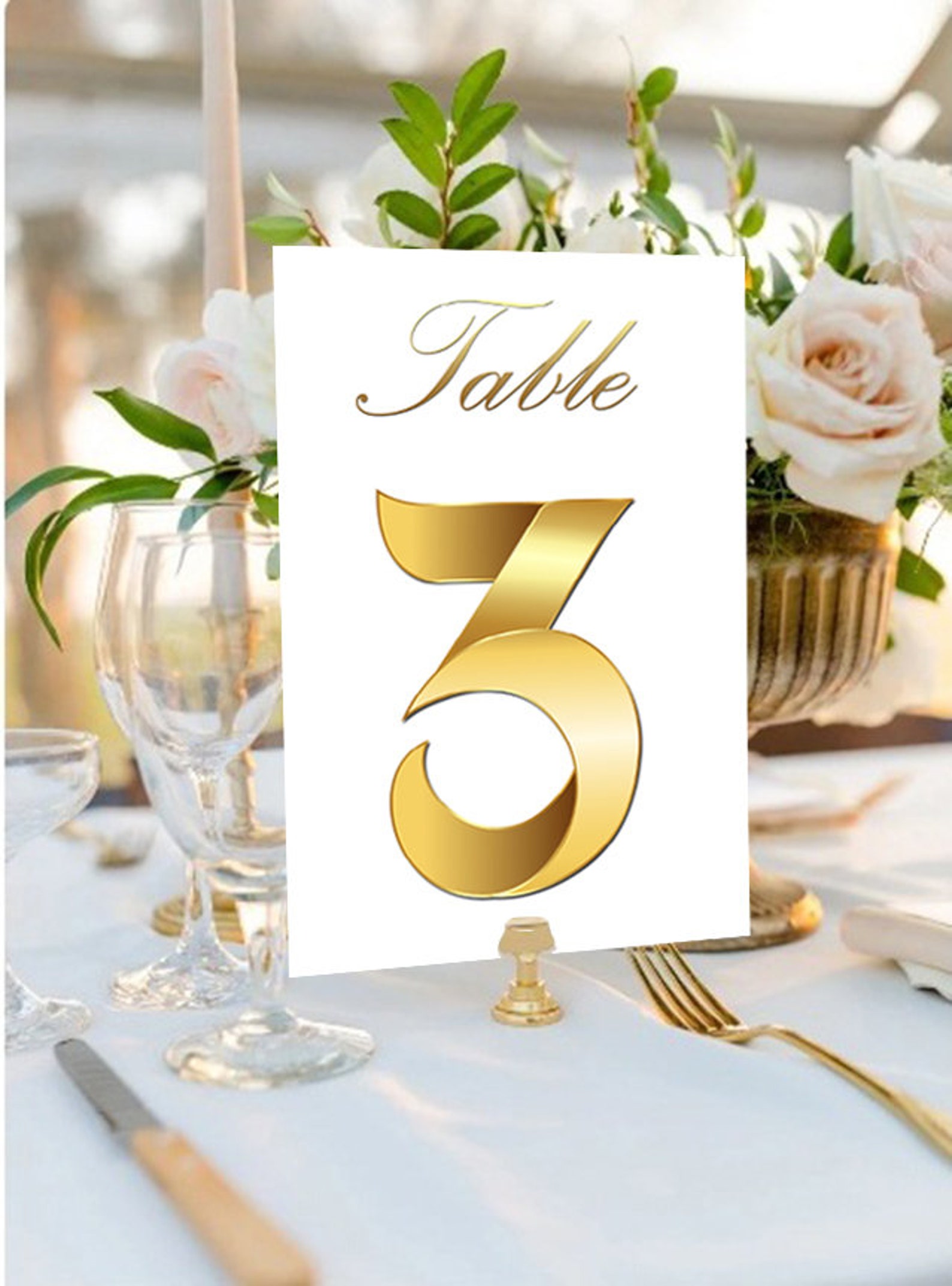 Printable Golden Wedding Table Numbers,digital Download, Modern, From 1 ...