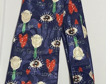 Pre Owned "I Love Grandpa" Necktie - Steven Harris (T44)
